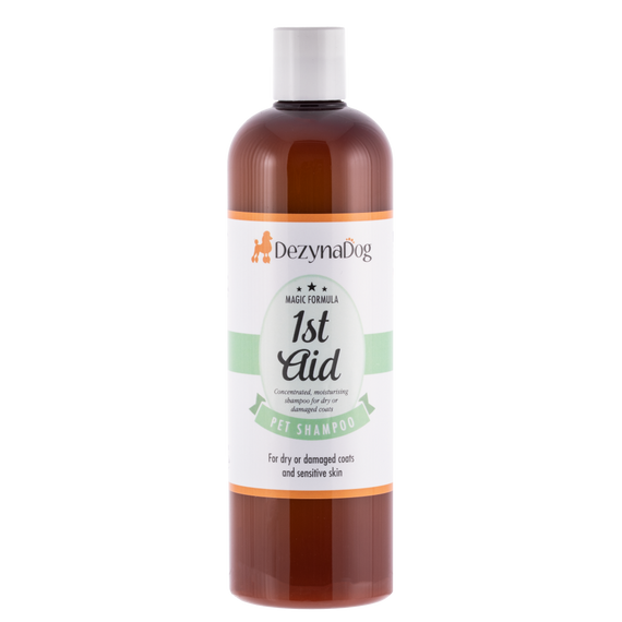 Шампунь Dezynadog 1St Aid Medicated для лікування сухої сверблячої шкіри і тьмяної пошкодженої шерсті полегшує свербіж лущен