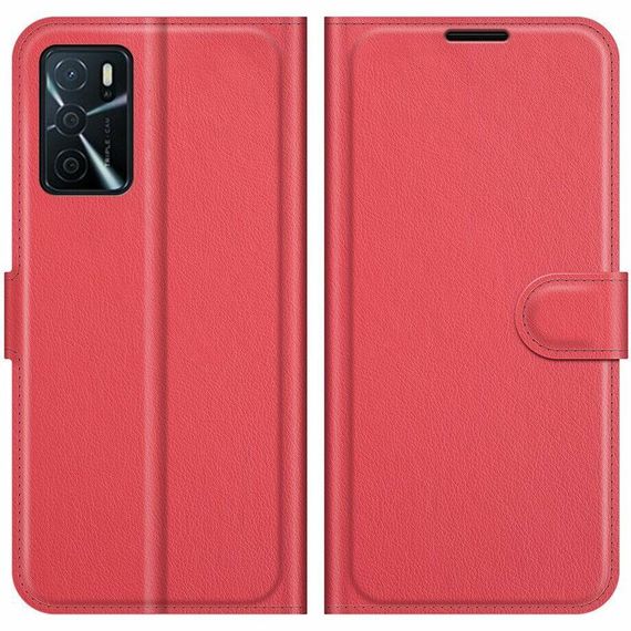 Чохол книжка з кишенями для карт на Oppo A16 / A54s колір Червоний | Зображення 2