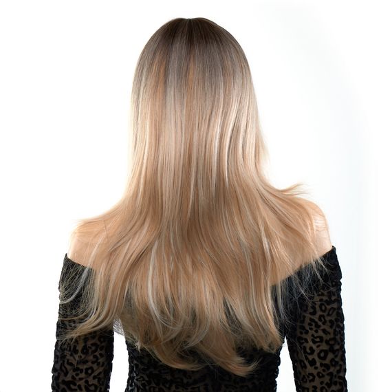 Перука довга з чубчиком і фарбуванням омбре Fetish Hair з темного в блонд, 60 см | Зображення 2