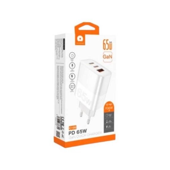 Зарядное устройство для WUW-C199 PD65W+PD20W+QC18W GaN C white
