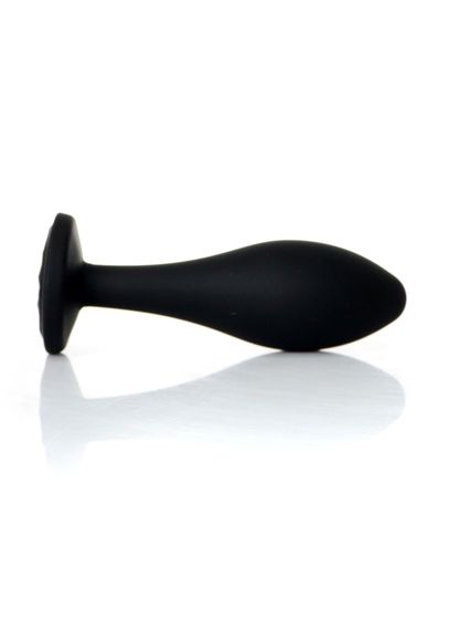 Анальна пробка - Jewellery Silicone Black Plug L Clear | Зображення 2
