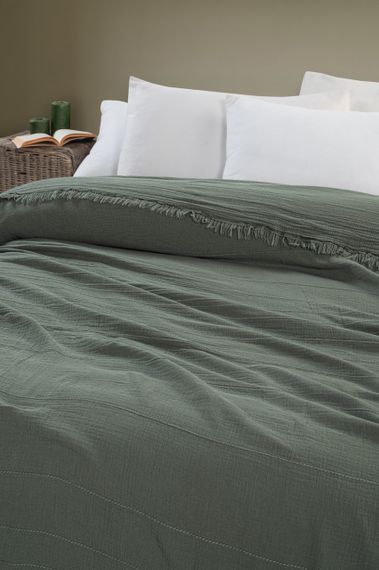 Муслиновое покрывало Sikel Izgi 220×240 Yesil