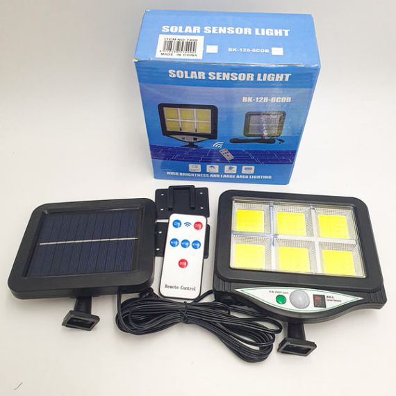 Ліхтар вуличний з сонячною батареєю та датчиком руху XPRO BK-128-6 COB Solar Light (46819-bl-bk-128-6cob_230) | Зображення 1