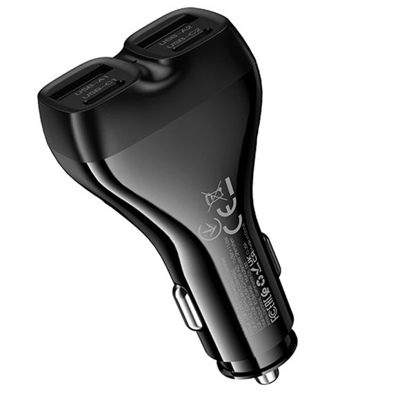 АЗУ Borofone BZ35 Leader PD15W+QC3.0 total 30W (2USB-A/2C) Black | Зображення 3