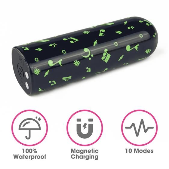 Вібропуля - Rechargeable Glow-in-the-dark Music Massager | Зображення 1