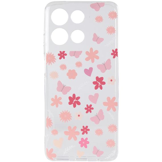 Чохол TPU Clear Joy для Motorola Moto G17 Power Butterfly Garden | Зображення 1