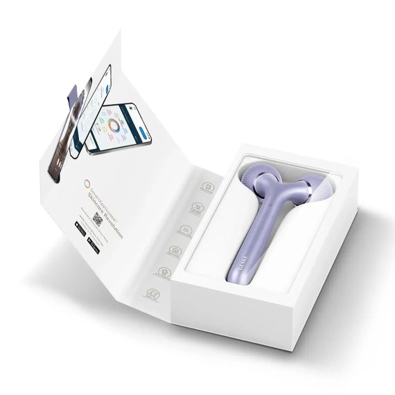 Електронний ультразвуковий ролик для обличчя та тіла GESKE Sonic Facial&Body Roller 4в1 magenta, Фіолетовий | Зображення 8