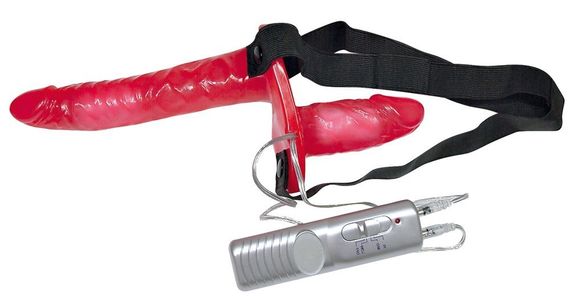 Страпон - Bad Kitty Vibrating Strap-On Duo sexstyle | Зображення 1