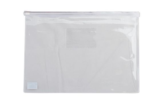 Папка-конверт на молнии zip-lock, А4, BM.3946-99 BUROMAX глянцевый прозрачный пластик, цветная (4823078953377) Білий