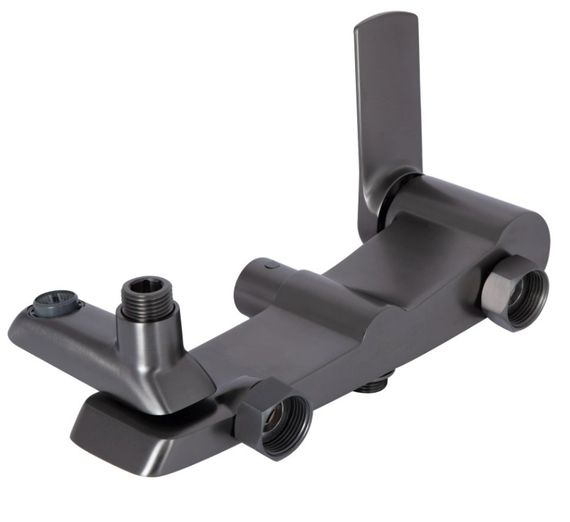 Душова система універсальна Qtap Slavonice Gunmetal Black PVD з виливом QTSLA111GMB45910 | Зображення 3