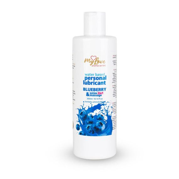 2в1 лубрикант та масажний гель - MyLove Aroma Series Intim&Massage Blueberry, 300 мл Sex Aura