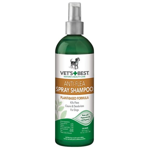 Спрей-шампунь Vet's Best Natural Anti-Flea Spray Shampoo від бліх для собак та котів 473 мл
