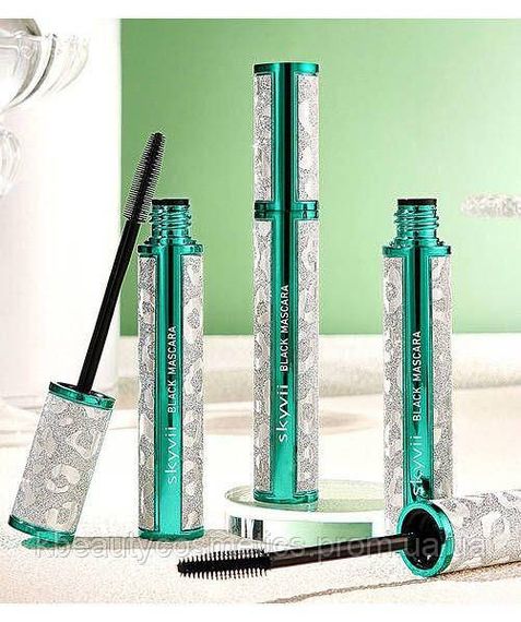 Подовжуюча туш для вій з силіконовою щіточкою Galaxy volume lengthening mascara, Skyvii