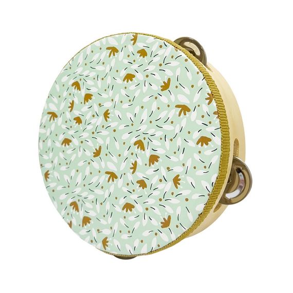 Деревянная игрушка Бубен "Цветочки" MD 0367-58 диаметр 15 см