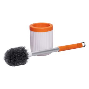 Ершик для чистки туалета с подставкой 48 (см) ерш щетка для мытья унитаза Оранжевый HP-35015-29O