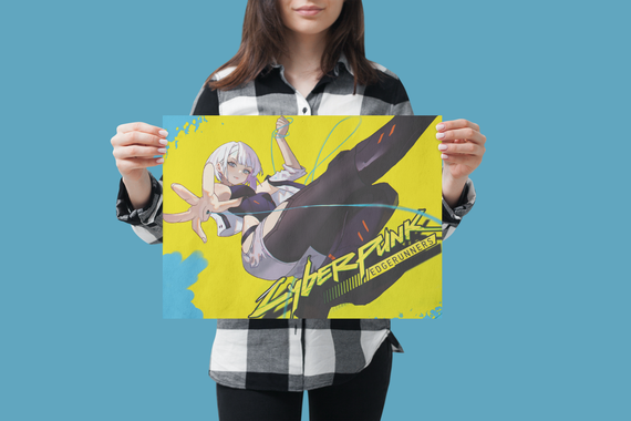 Плакат-постер з принтом Кавун Cyberpunk Edgerunners Кіберпанк Lucy Люсі А1, що біжать по краю ПЛ000747(A1) | Зображення 1