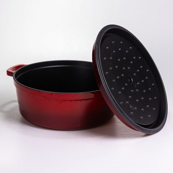 Кокотниця чавунна емальована 7,5 л, червоний Yiwu HP-FLG-7 RED | Зображення 3