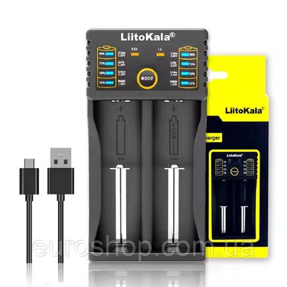Зарядное устройство LiitoKala Lii - 202 для 2-х аккумуляторных батареек универсальное