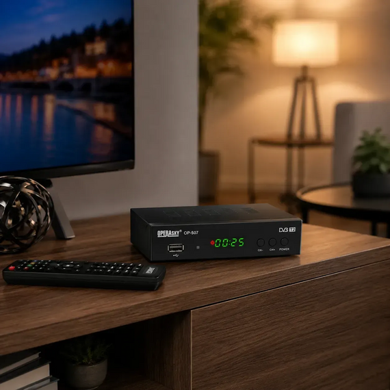 Цифровая приставка Т2 Operasky OP-507 для телевизора HDMI USB Wi-Fi IPTV ТВ тюнер цифровой эфирный ресивер Черный | Зображення 4