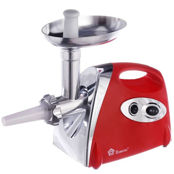 М'ясорубка електрична із соковижималкою Domotec MS-2019 2400W. Колір: червоний | Зображення 1