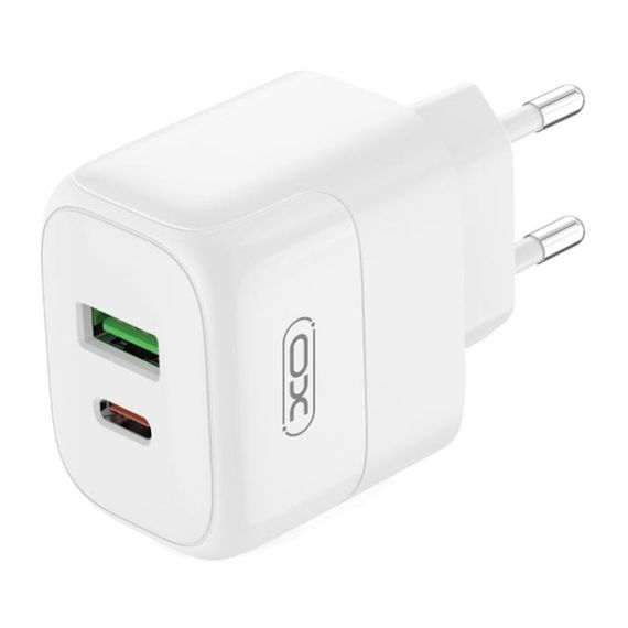 Мережевий зарядний пристрій XO L137 1USB-C/1USB PD/QC 20W+Type-C to Type-C New Logo | Зображення 2