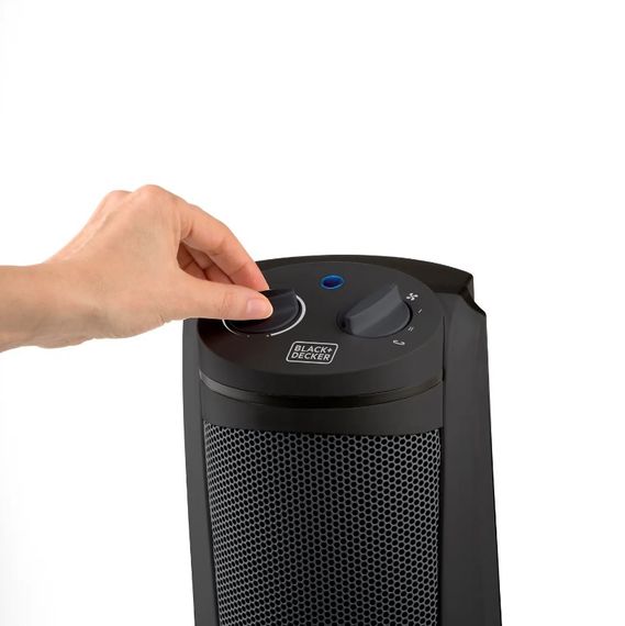 Тепловентилятор BLACK+DECKER 2,0 кВт, площа обігріву 20 кв.м., Підлоговий, Чорний (BXSH2002E) | Зображення 2