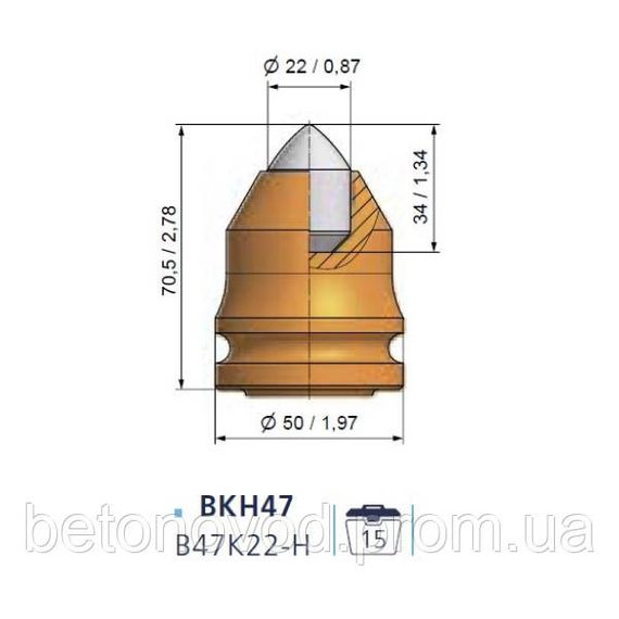 Різець з круглим хвостовиком BKH47 B47K22-H | Зображення 8