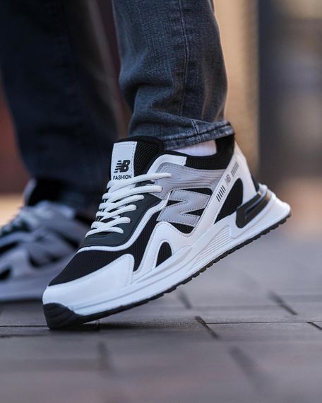 Кросівки чоловічі New Balance White Black | Зображення 2