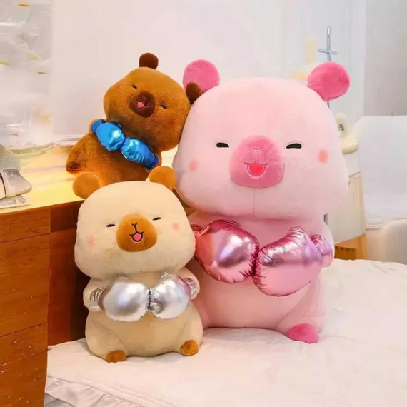 М'яка іграшка Капібара боксер, 45 см, плюшева капібара, в наявності різні кольори | Зображення 2