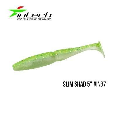 Силиконовая приманка, Съедобный силикон Intech Интеч Slim Shad 5" 5 шт IN67