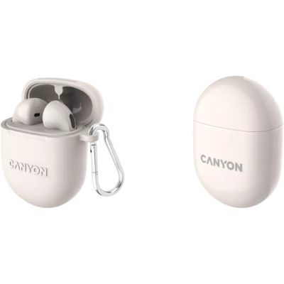Наушники Canyon TWS-6 Beige (CNS-TWS6BE) (CNS-TWS6BE) | Зображення 1
