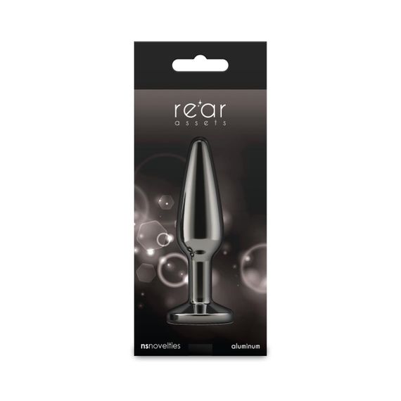 Анальна пробка NS Novelties Rear Assets — Tapered — Medium — Gunmetal — Black Sex Aura | Зображення 3