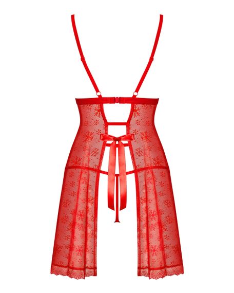 Сорочка babydoll Obsessive Claussica Красная M/L | Зображення 5