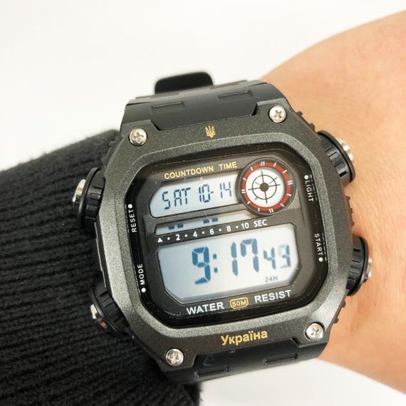 Армейский наручные часы с таймером SKMEI 6212/2126BKWT, Оригинальные спортивные часы AR-14 | Зображення 2