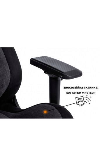 Кресло геймерское GT RACER X-8005 Dark GrayBlack Suede | Зображення 5