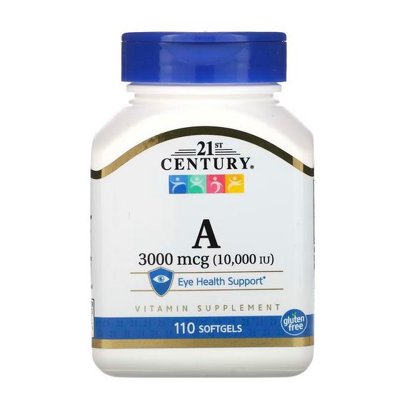 Вітамін А 21st Century Vitamin A 3000 mcg (10 000 IU) 110 softgels