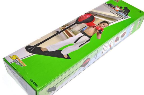 Детский боксерский набор Woteng Toys на стойке WT660. В комплекте, груша со стойкой и перчатками для детей | Зображення 2