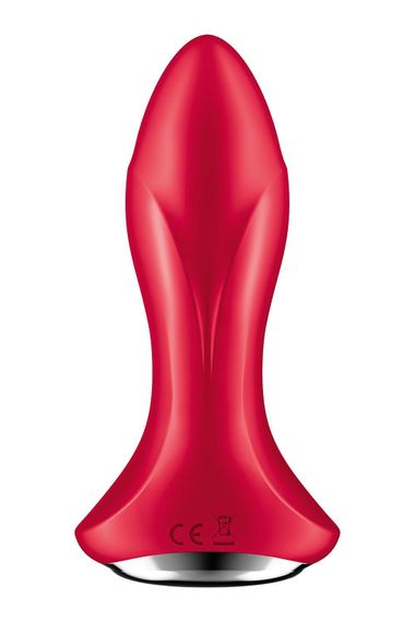 Анальная смарт-вибропробка с жемчужным массажем Satisfyer Rotator Plug 1+ Red | Зображення 6