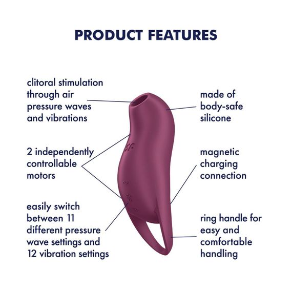 Вакуумний кліторальний стимулятор з вібрацією Satisfyer Pocket Pro 1 Purple Sex Aura | Зображення 2