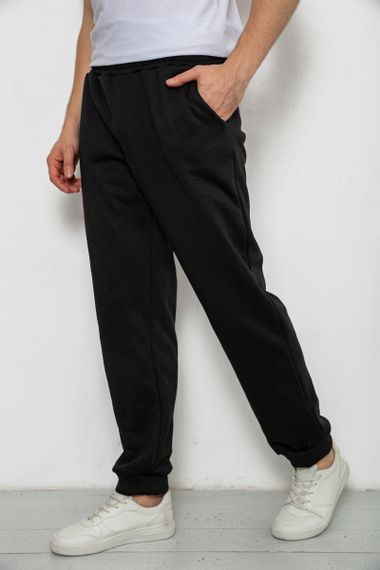 Спортивные штаны мужские на флисе, цвет черный, 238R124-1 | Зображення 2