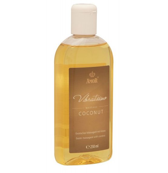 Масажне масло - Vibratissimo Coconut, 250 мл Sex Aura | Зображення 1