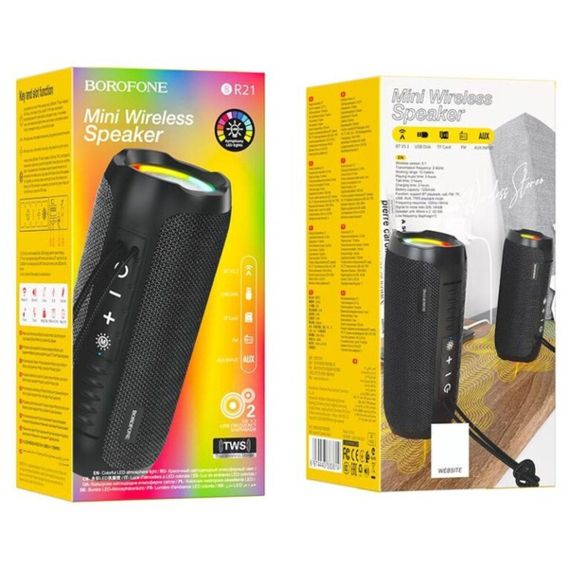 Портативна колонка BOROFONE BR21 Sports BT speaker Black | Зображення 2