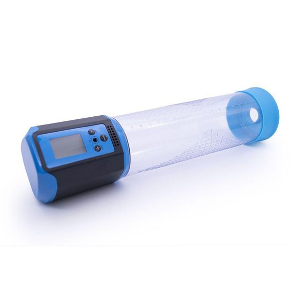 Автоматична вакуумна помпа Men Powerup Passion Pump Blue, LED-табло, перезаряджувана, 8 режимів Sex Aura | Зображення 1