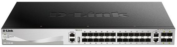 D-Link Комутатор DGS-3130-30S 24xSFP, 4xGE/SFP, 2x10GE, 4xSFP+, L3 (DGS-3130-30S)