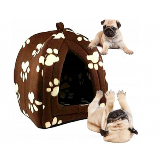 Мягкий домик для собак и кошек Pet Hut Brown | Зображення 6