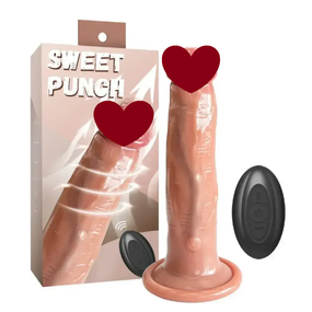 Фалоімітатор SWEET PUNCH з фрикціями, вібрацією та пультом керування sexstyle
