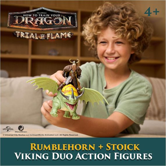 Ігровий набір Dreamworks Dragons Як приборкати дракона Дракон Громорог та вершник Стоїк | Зображення 6