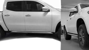 Бічні труби з искосом (2 шт., нерж) для Mercedes X class