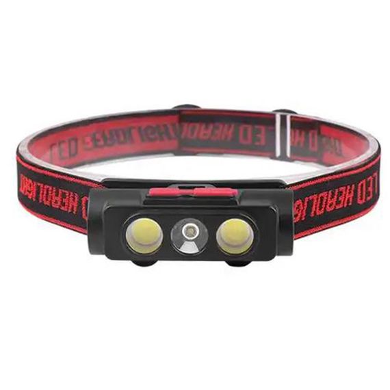 Налобний ліхтар для сантехніка PLD-2119B-XPE+2COB(white+red), Наголовний ліхтар для нічної їзди YM-59 | Зображення 4