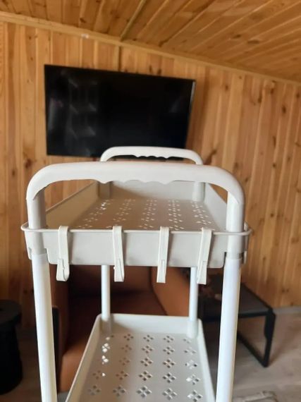 Етажерка на колесах 4 полиці біла підлогова Storage rack AND906 | Зображення 4